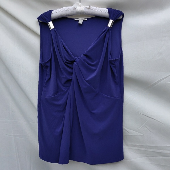 Kenneth Cole Purple Surplice Tank Blouse EUC - Picture 2 of 10